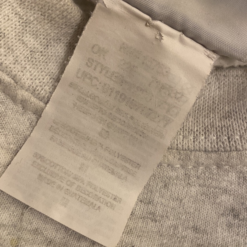 Champion Eco Authentic Gray with Work Happy Sweatshirt. Unisex style . Size M - Picture 4 of 8